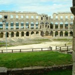 Pula Arena view on Bay